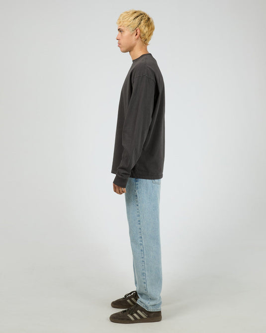 Silent Theory Heavyweight Long Sleeve Tee - Coal