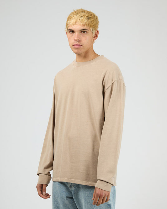 Silent Theory Heavyweight Long Sleeve Tee - Tan