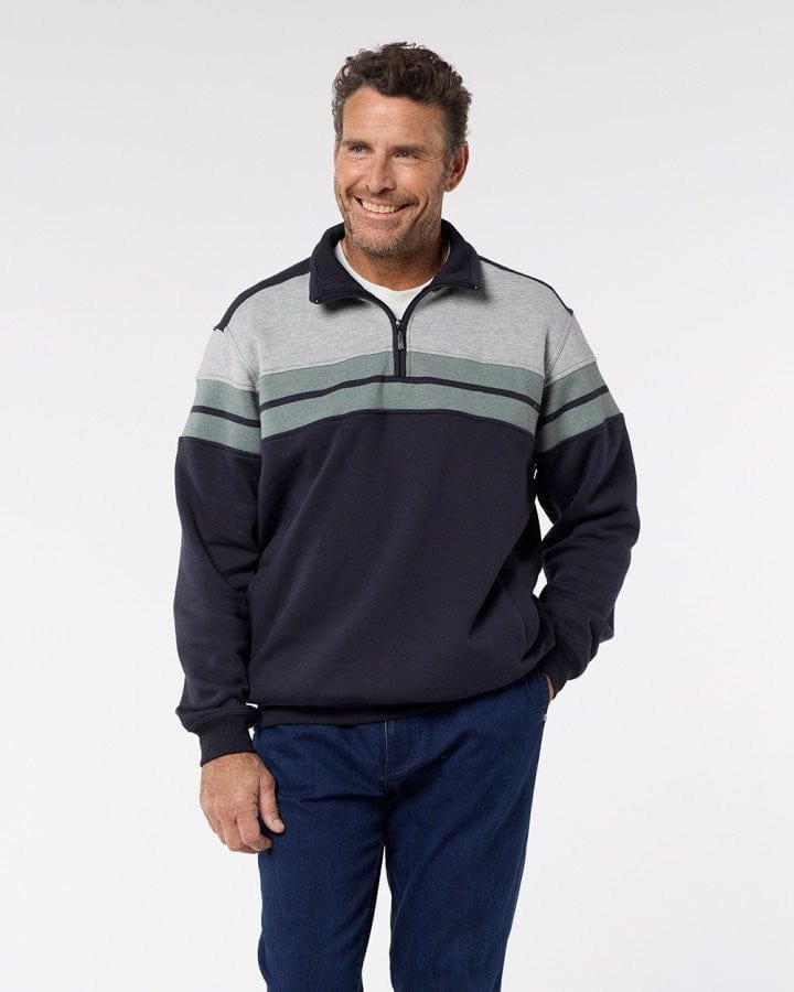 Load image into Gallery viewer, Breakaway Mens Henrich Snowy Mt Fleece 1/2 Zip Sweat
