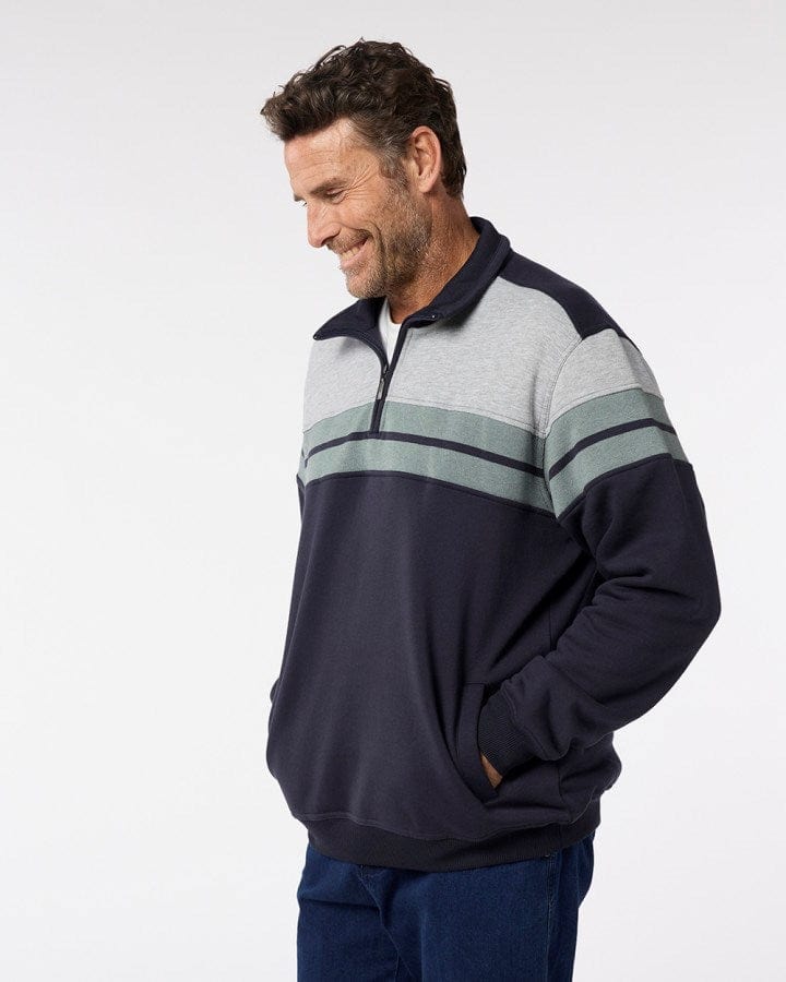 Load image into Gallery viewer, Breakaway Mens Henrich Snowy Mt Fleece 1/2 Zip Sweat
