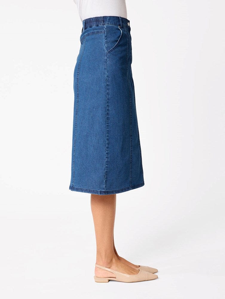Load image into Gallery viewer, Black Pepper Womens Heritage Denim Skirt
