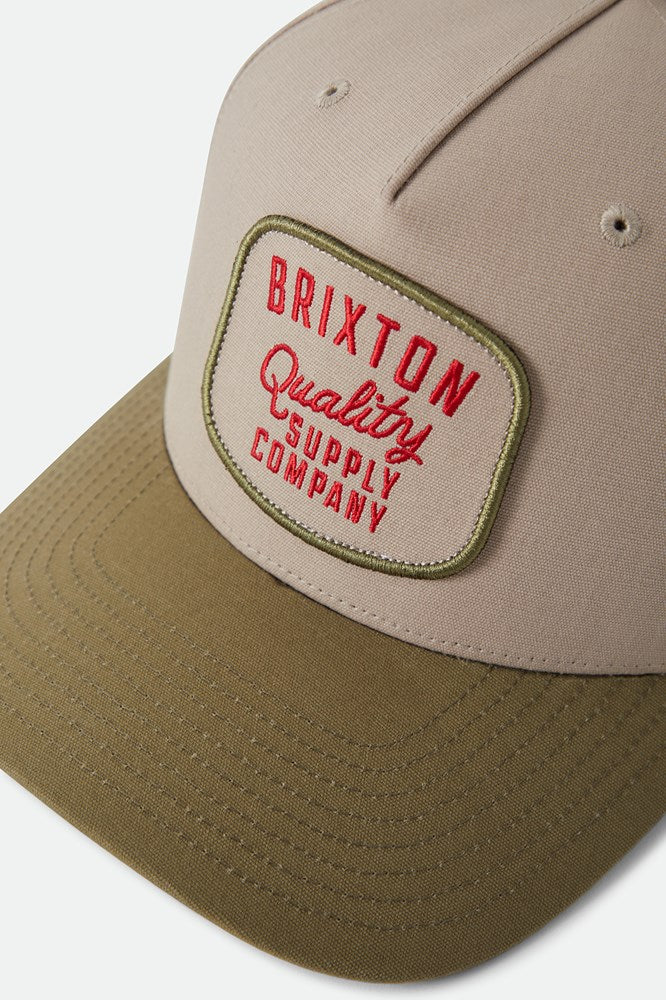 Load image into Gallery viewer, Brixton Hubal Snapback - Khaki/Dark Olive
