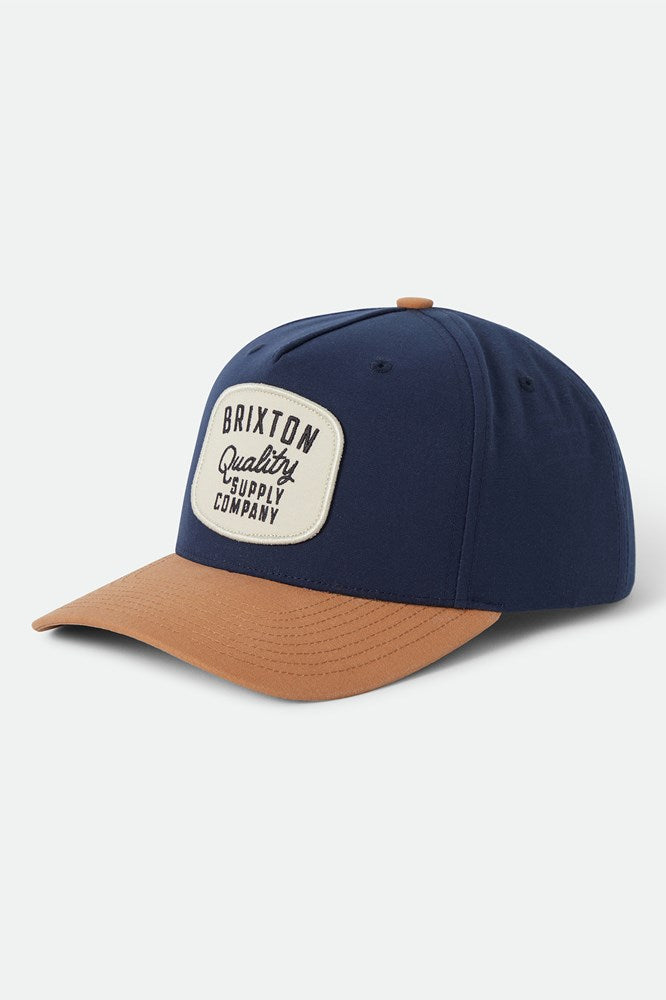 Load image into Gallery viewer, Brixton Hubal Snapback - Washed Navy/Dusty Ochre
