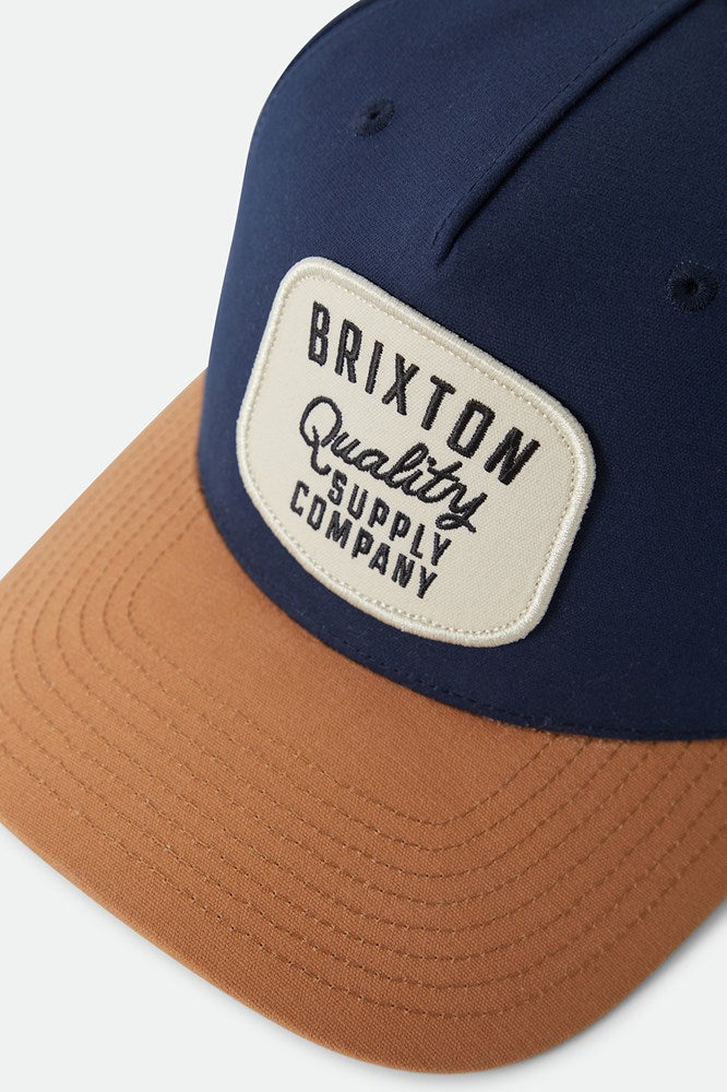 Load image into Gallery viewer, Brixton Hubal Snapback - Washed Navy/Dusty Ochre
