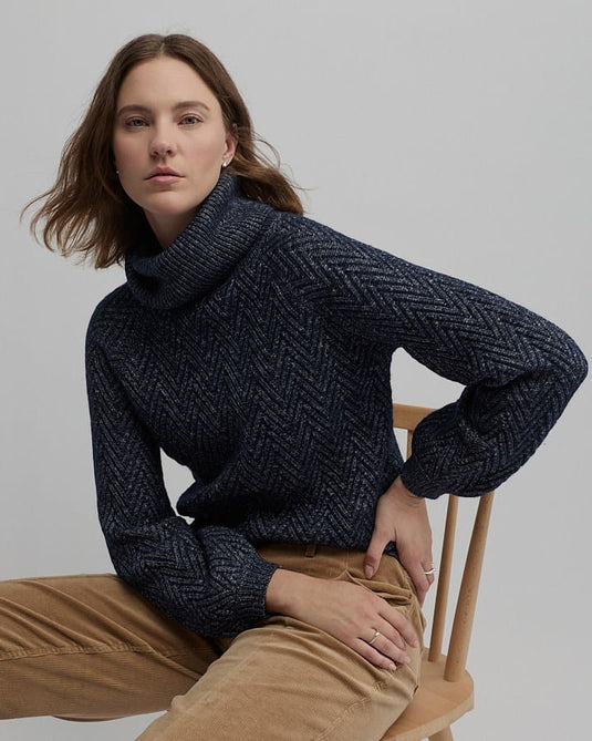 Yarra Trail Womens Hudson Knit - Navy
