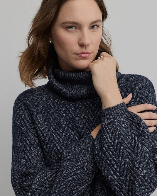 Yarra Trail Womens Hudson Knit - Navy