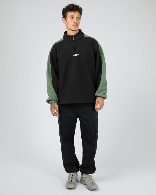 St Goliath Mens Hyperdrive Polar Quarter Zip Jacket - Black