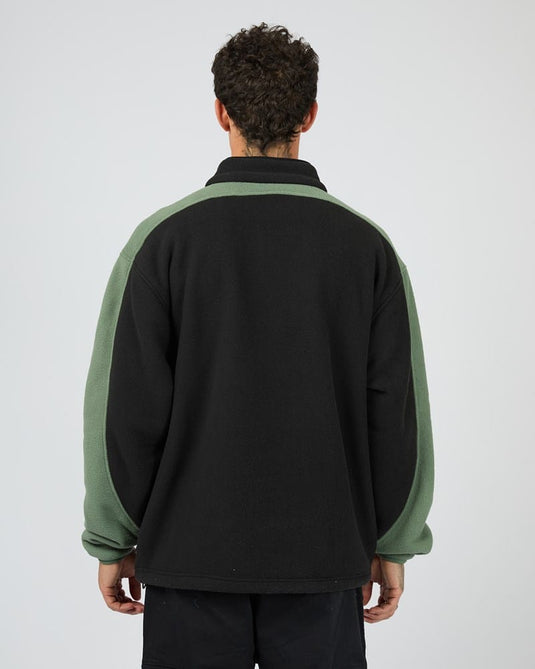 St Goliath Mens Hyperdrive Polar Quarter Zip Jacket - Black