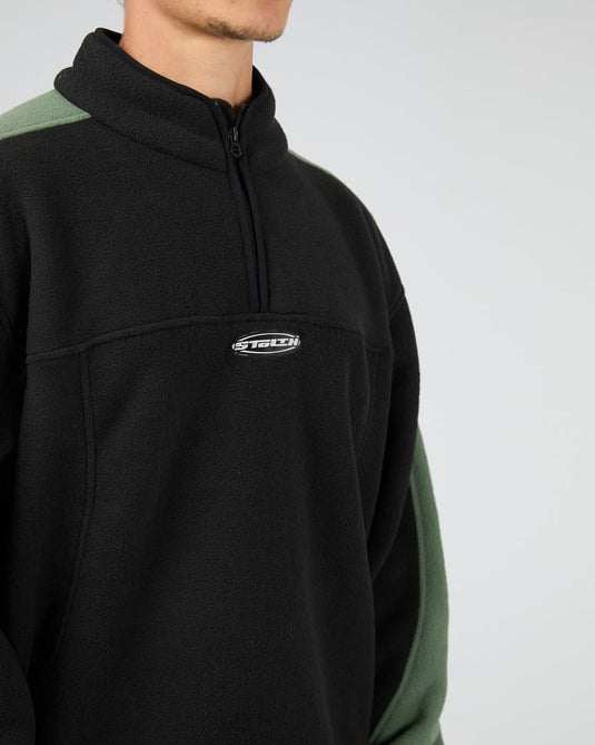 St Goliath Mens Hyperdrive Polar Quarter Zip Jacket - Black
