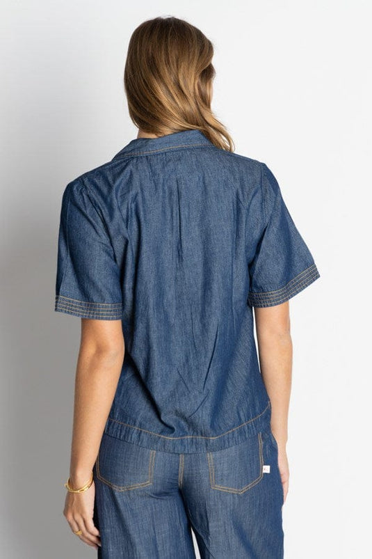 Ibisa Womens Alabama Top - Dark