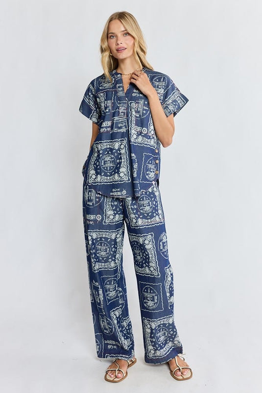 Ibisa Womens Dakota Top - Denim