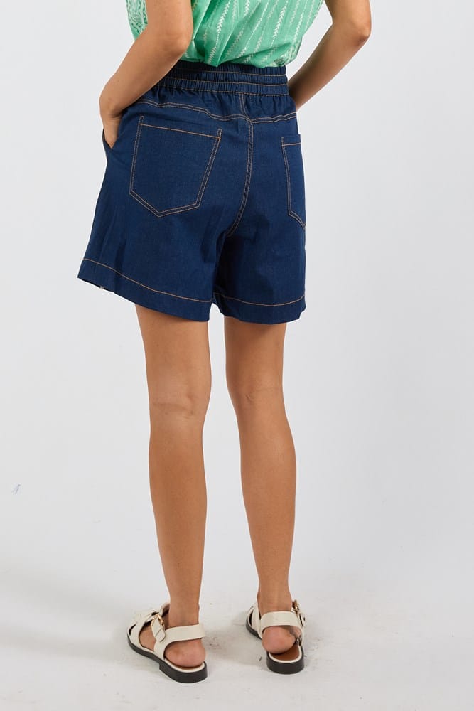 Load image into Gallery viewer, Ibisa Womens El Paso Short - Dark Denim
