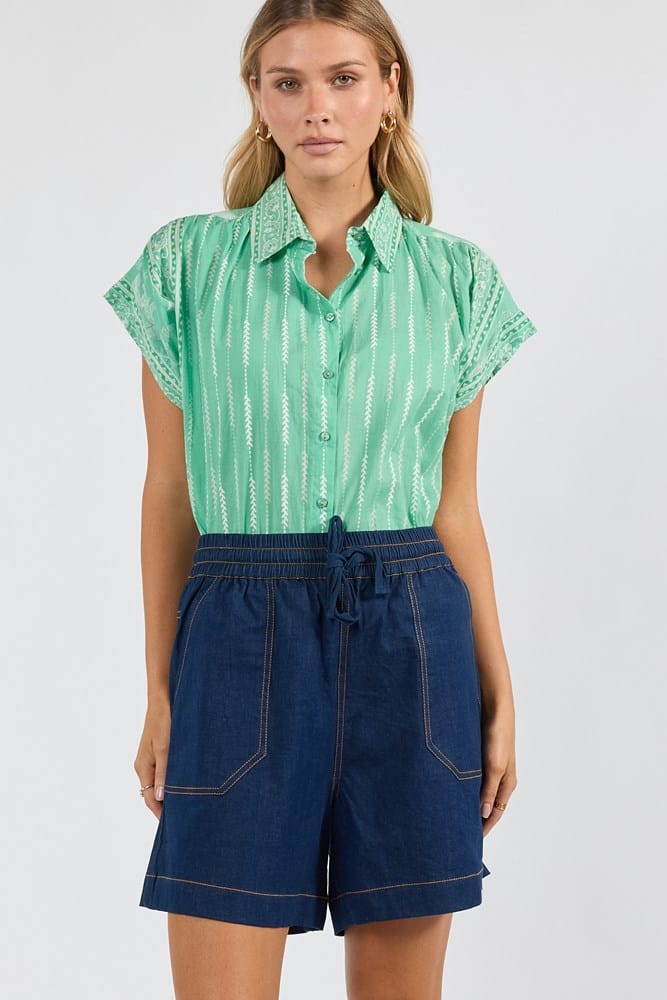 Load image into Gallery viewer, Ibisa Womens El Paso Short - Dark Denim
