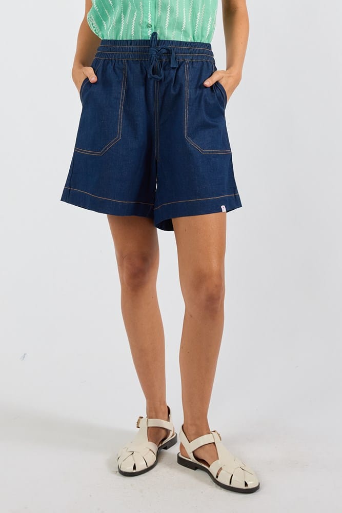 Load image into Gallery viewer, Ibisa Womens El Paso Short - Dark Denim
