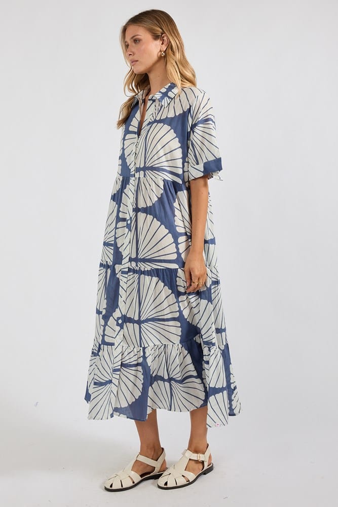 Load image into Gallery viewer, Ibisa Womens Kayce Midi Dress - Navy

