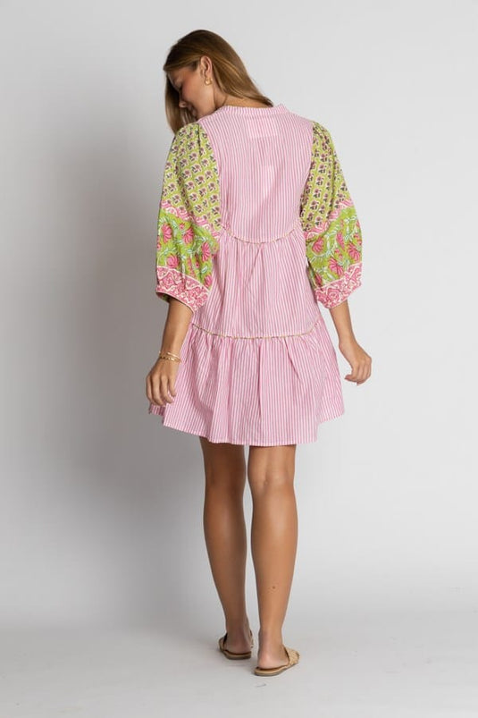 Ibisa Womens Mississippi Button Dress - Melon