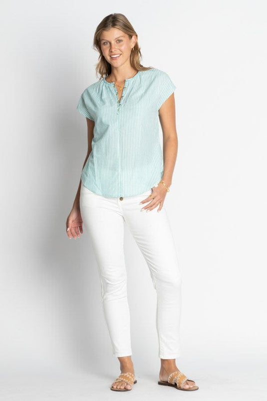 Ibisa Womens Mississippi Top - Lagoon