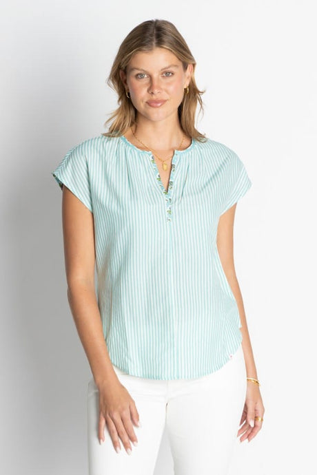 Ibisa Womens Mississippi Top - Lagoon