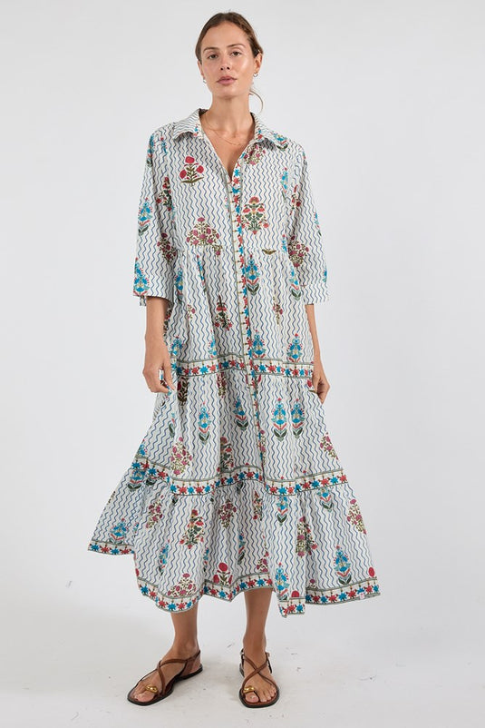 Ibisa Womens Tate Midi Dress