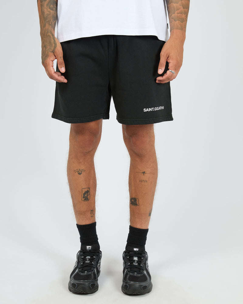 Load image into Gallery viewer, St Goliath Mens ID Fleece Short - Washed Black
