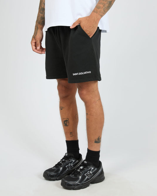 St Goliath Mens ID Fleece Short - Washed Black