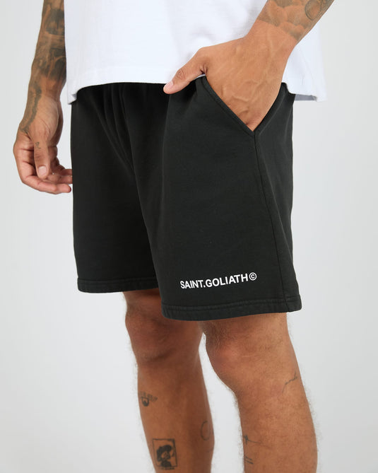 St Goliath Mens ID Fleece Short - Washed Black