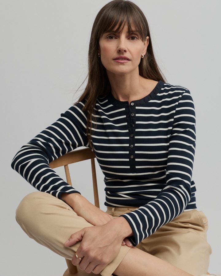 Load image into Gallery viewer, Yarra Trail Womens Jovis Rib Henley
