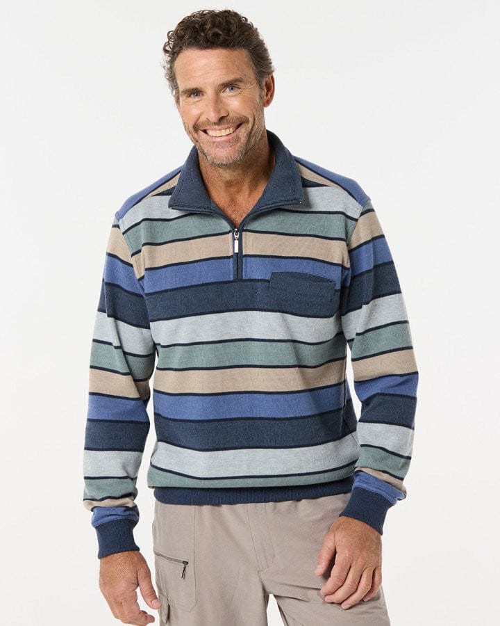 Load image into Gallery viewer, Breakaway Mens Kanyon French Rib 1/2 Zip Sweat
