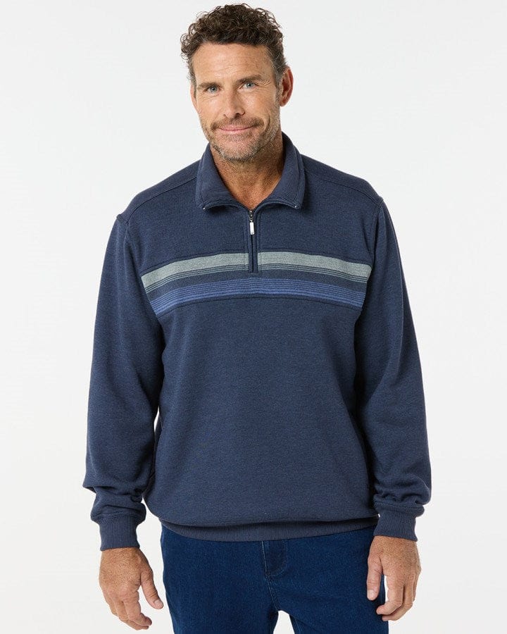 Load image into Gallery viewer, Breakaway Mens Karl Snowy Mt Fleece 1/2 Zip Sweat
