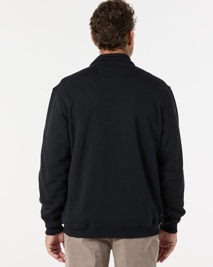 Load image into Gallery viewer, Breakaway Mens Karl Snowy Mt Fleece Jacket - Black (Larger Sizes)
