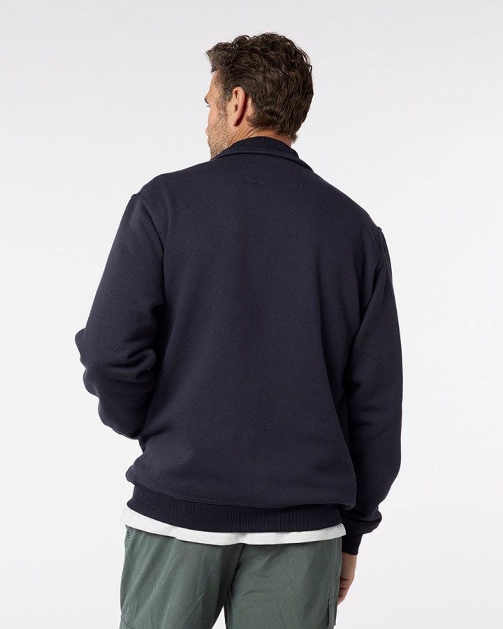 Load image into Gallery viewer, Breakaway Mens Karl Snowy Mt Fleece Jacket - Ink (Larger Sizes)
