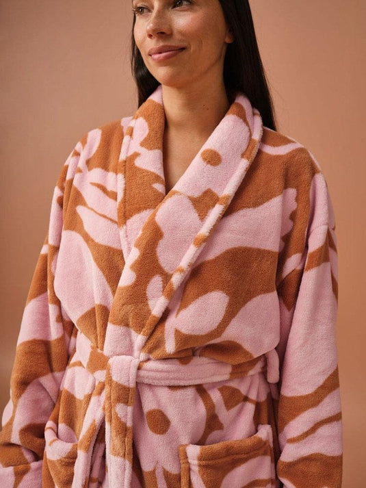 Linen House Plush Francesca Robe - Ginger