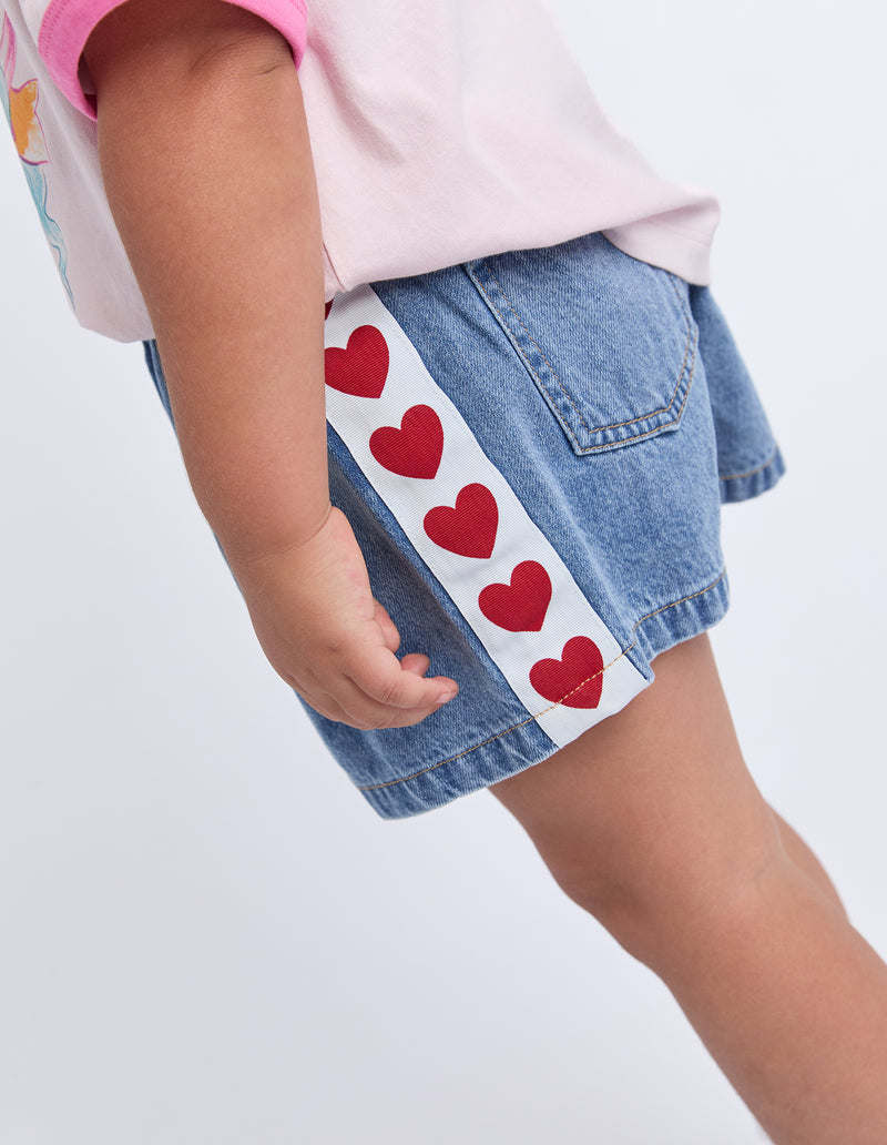Load image into Gallery viewer, Eve Girls Love Denim Shorts
