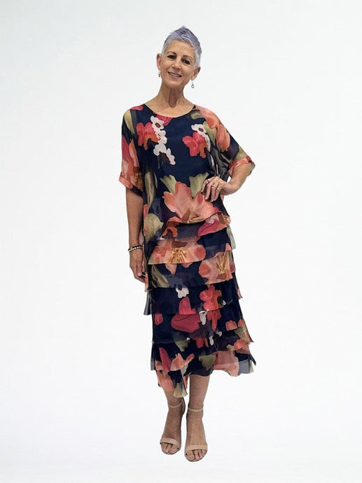 La Strada Floral Layered Dress
