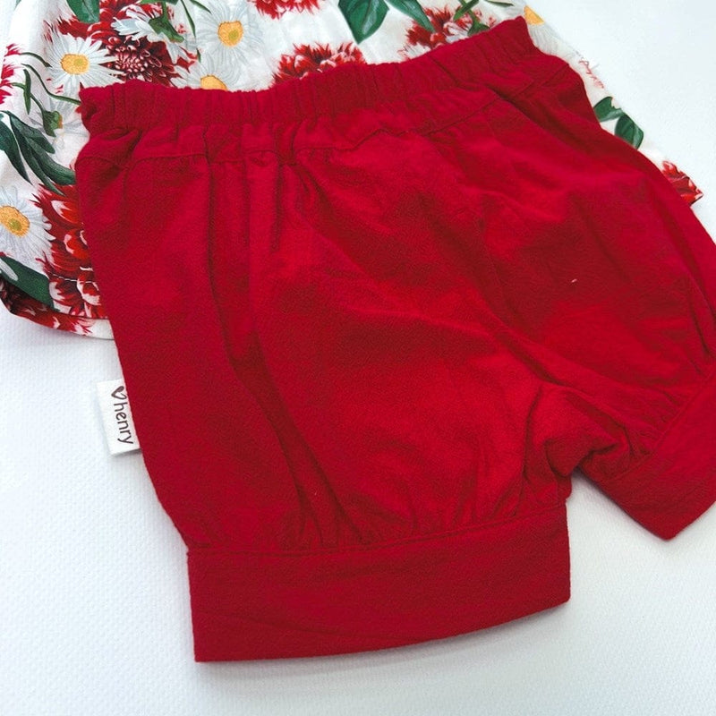 Load image into Gallery viewer, Love Henry Baby Girls Lucy Shorts - Red Linen
