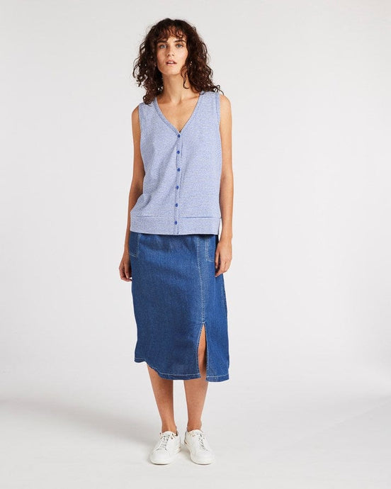 Yarra Trail Womens Maya Skirt - Chambray