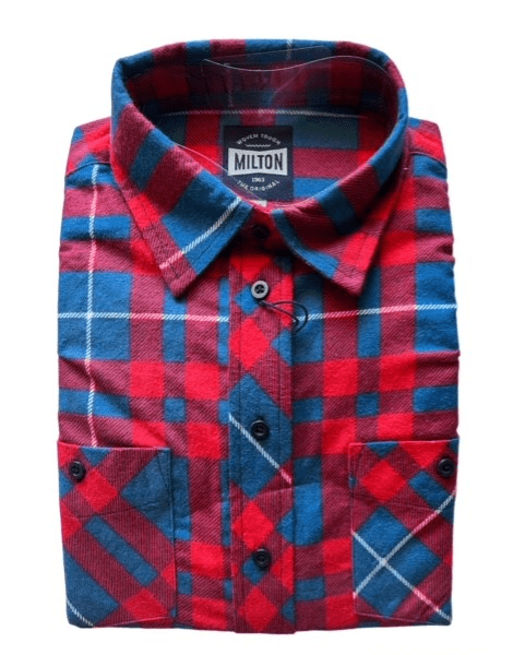 Milton Ladies Flannelette Shirts - Hibiscus-114