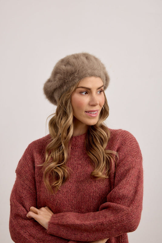 Avenel Womens Mimi Angora Blend Beret
