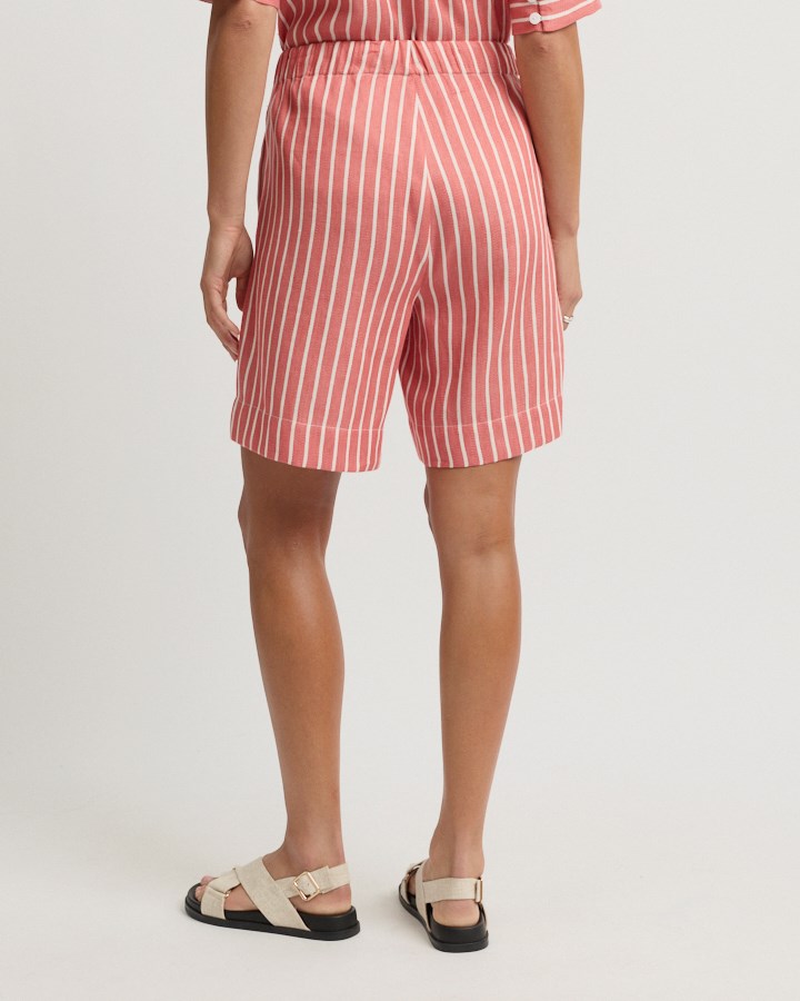 Load image into Gallery viewer, Yarra Trail Womens Monte Carlo Striped Linen Cotton Short
