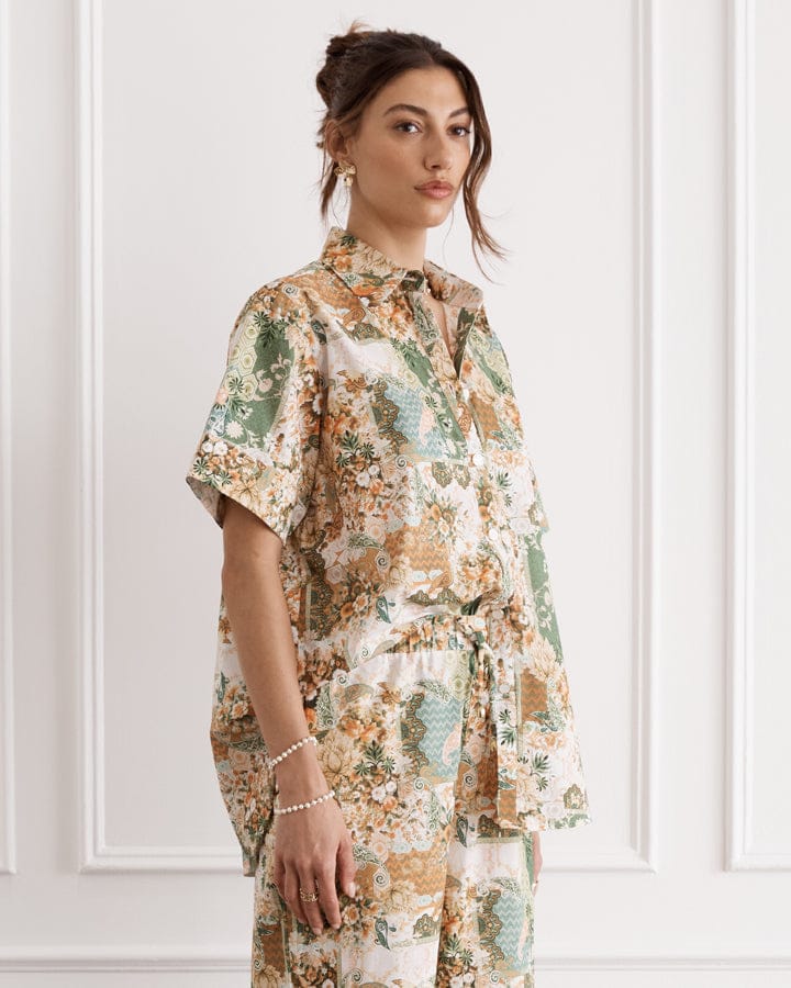 Load image into Gallery viewer, Heaven Mosaic Bianca Cuban Shirt
