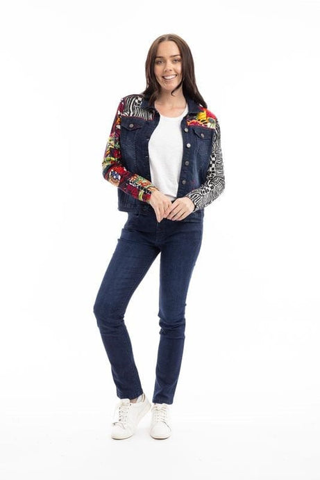 Orientique Womens Runaway Train Jacket Denim Mix