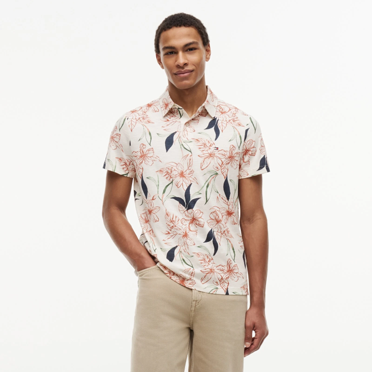 Load image into Gallery viewer, Tommy Hilfiger Mens Regular Fit Printed Jersey Polo
