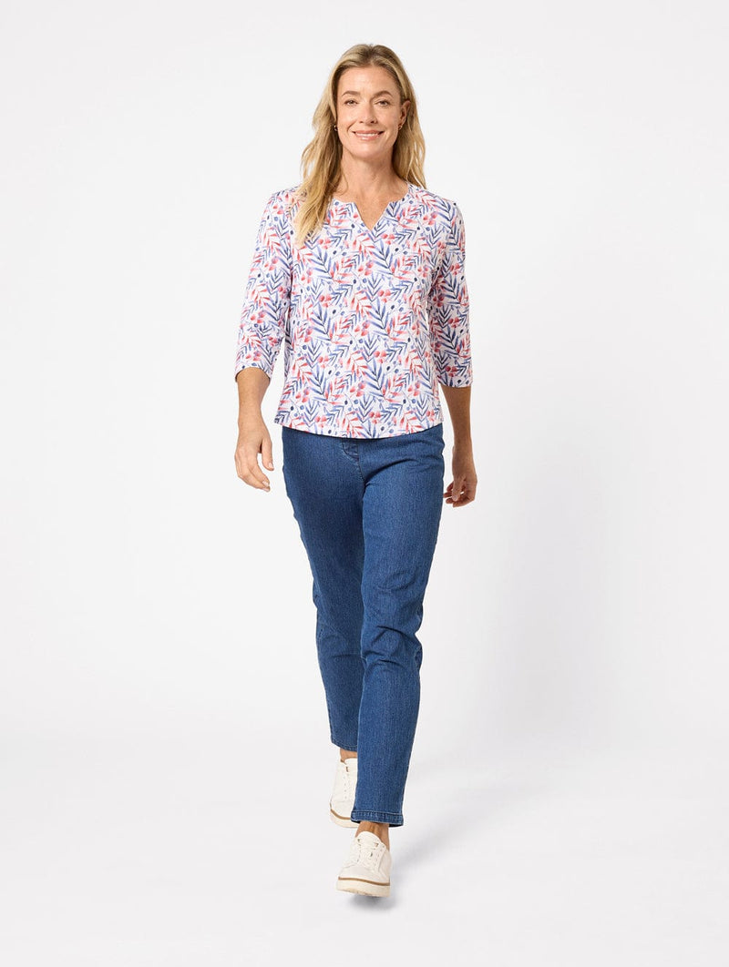 Load image into Gallery viewer, Black Pepper Womens Mylie 3/4 Sleeve Top
