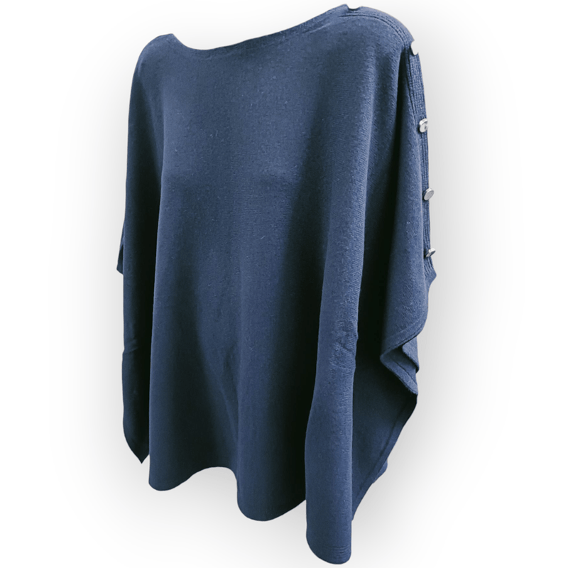 Load image into Gallery viewer, See Saw Womens 100% Luxe Merino Wool Poncho with Buttons
