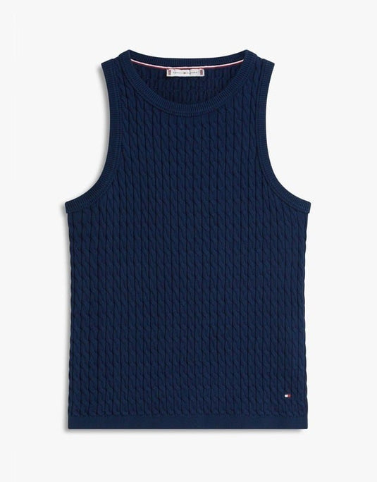 Tommy Hilfiger Womens Cable Knit Vest
