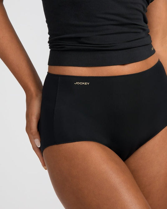 Jockey Womens No Panty Line Promise Full Brief - Black