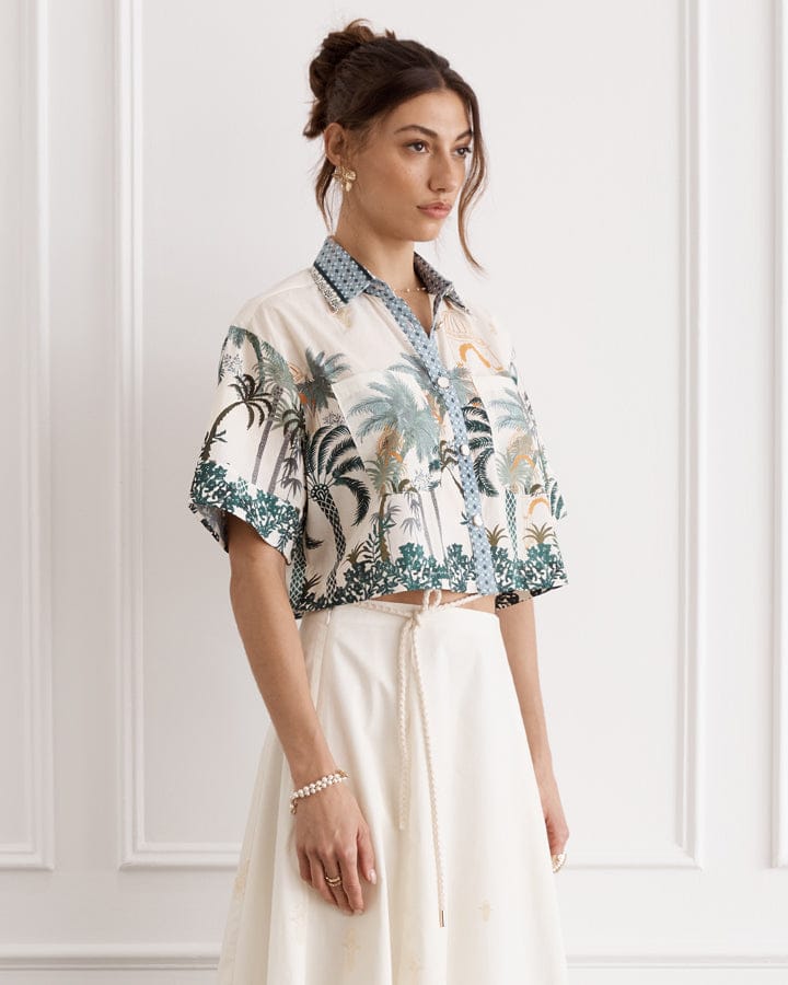 Load image into Gallery viewer, Heaven Oasis Remi Cropped Shirt
