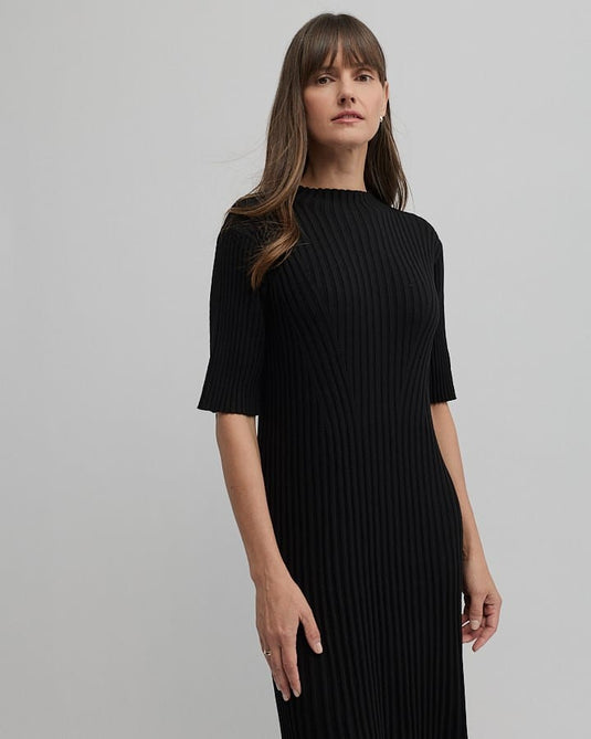 Yarra Trail Womens Oak Knit Dress - Black