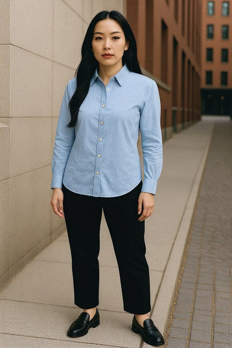 Pilbara Collection Womens Florence Classic Linen Shirt - Cloud