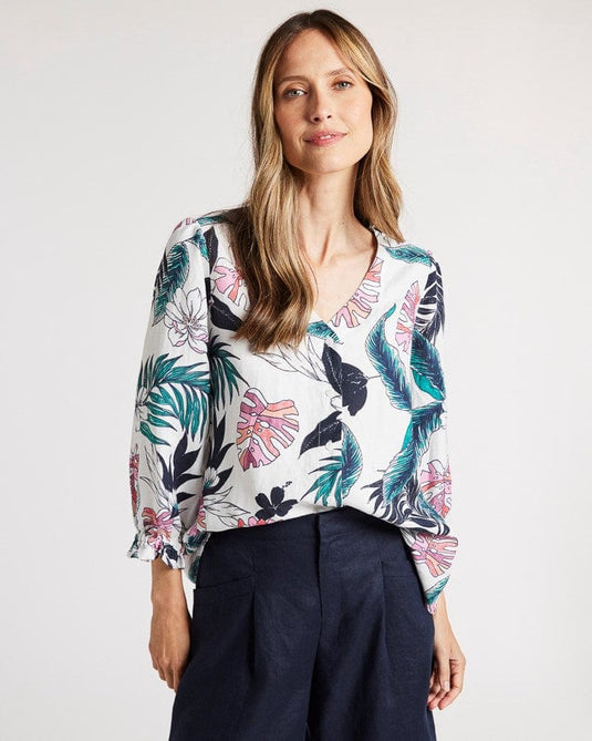 Yarra Trail Womens Panama Print Shirt